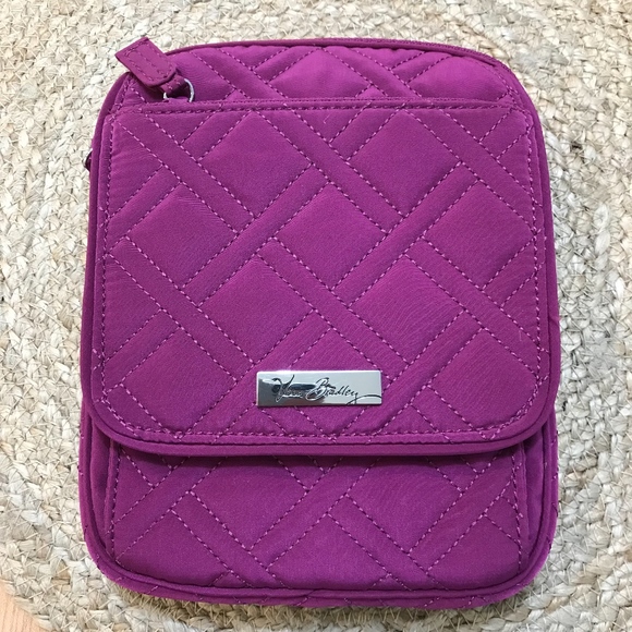 Vera Bradley Handbags - Vera Quilted Microfiber Mini Hipster Plum-NWOT